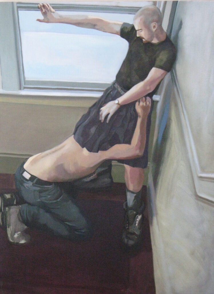 Stairs, oil on canvas by Alfonso Aguirre