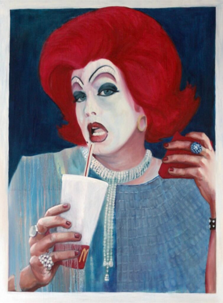 Peaches Christ, oil on canvas by Alfonso Aguirre