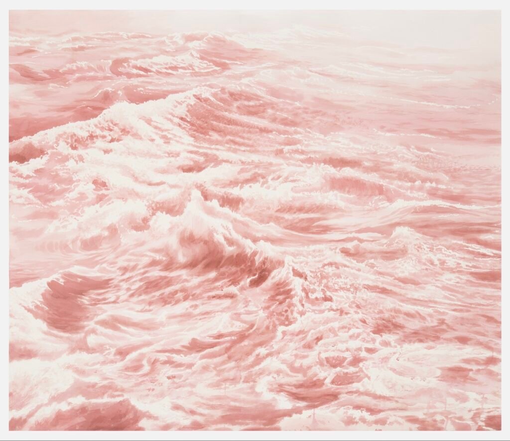 Homer’s Ocean, wine on paper by Alfonso Aguirre
