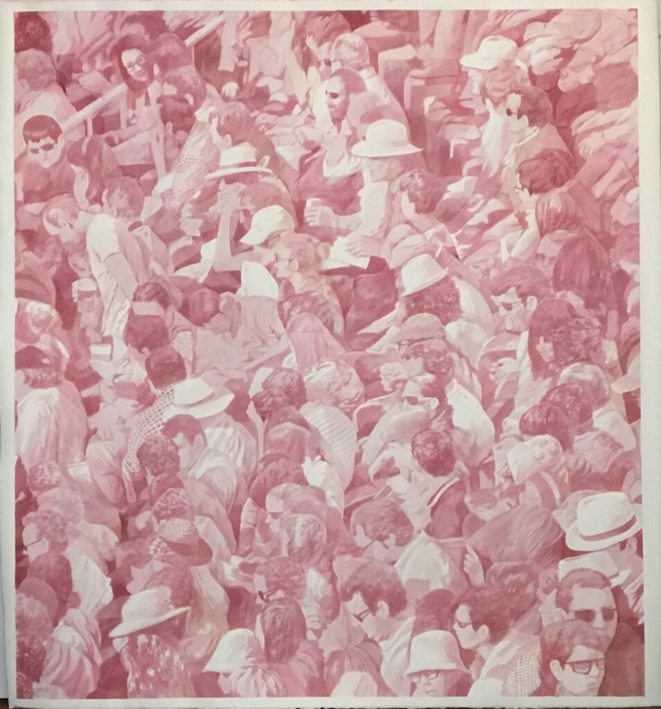 Plaza de Toros, wine on paper by Alfonso Aguirre